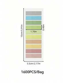 1600pcs Book Annotation Labels, Sticky Notes For Morandi Binder, Reusable Bookmarks, Multi-Color Writable Annotation Supplies School Supplies - multicolor - View 11