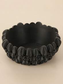 1PC Standard Size Gothic Skull Edge Storage Bowl Desktop Jewelry Key Organizer Or Succulent Planter Dark Vintage Style Multi Use Compact Sturdy Non Slip Base For Vanity Dresser Entryway Office Living Room Bedroom Home Decor Essential - A - View 3