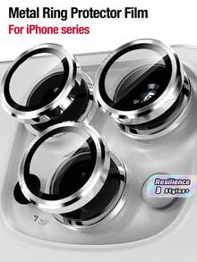 Miếng dán bảo vệ ống kính camera sau điện thoại bằng kính cường lực HD trong suốt màu bạc, chống trầy xước, chống vân tay, chống bụi - Mã trung bình - Xem 1