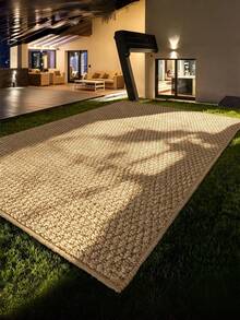 1 Piece Brown Pineapple Pattern, Simple Outdoor Rug For Home Decoration, Soft Texture And Easy To Clean Rug, Spring And Autumn Home Decoration Rug | Suitable For Small Courtyards | RV Front And Other Areas Rug | Balcony Picnic Seaside Beach Rug - Brown - View 9
