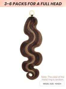 Boho Braids Feather Crochet Human Hair Highlight 4/27/30 Body Wave Human Hair Extensions Pre Separated Knotless Handmade Crochet Hair For Braiding Pre Looped 16-22Inch - S4/27/30 - View 2