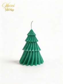 Muroi Mono 1pc/3pcs Christmas Tree Shaped Aromatherapy Candles, 3D Pleated Layered Christmas Candles, Holiday Home Dining Table Decorations, Holiday Gifts - pine tree - View 13