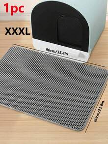 Universal Pet Litter Mat, Gray Double-Layer Honeycomb Mat, Litter Trapping Leak-Proof, Waterproof Non-Slip, Character Cleaning Accessory - Multicolor - View 15