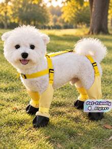 1pc Dog Outdoor Pants, Dust-Proof Leash Pants For Spring And Summer, Lightweight Four-Leg Pants With Shoes For Small Dogs - Multicolor - View 1