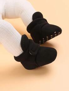 Winter Soft-Soled Baby Shoes, Warm And Non-Slip, Suitable For 3-6-12 Months Baby Toddler Boots - Black - View 7
