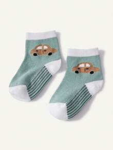 Cozy Pixies 5 Pairs Of Baby Socks, Car Socks, Colored Striped Socks, Morandi Color Children's Socks, Baby Cute Versatile Travel Socks - Multicolor - View 7