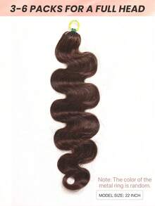 Boho Braids Feather Crochet Human Hair Body Wave Human Hair Extensions Pre Separated Knotless Handmade Bundles Crochet Hair For Braiding Pre Looped 16-22Inch Chocolate Brown Color - S4 - View 2