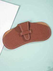1PC Lychee Leather Foldable Glasses Case Scratch Proof Crush Proof Portable Eyewear Pouch For Travel Commute Daily Use Lightweight Durable Protective Fashion Glasses Storage Bag Gift - View 9