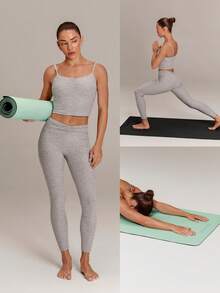 GLOWMODE Find Your Zen Extra-Wide Yoga Mat With Dual-Sided Non-Slip Grip & Sweat-Resistant Finish Yoga Pilates Studio Gym Workout Fitness Wellness Accessory - Green gray - View 10