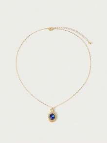 Glisma 18K Glass Diamond Necklace - Gold - View 25