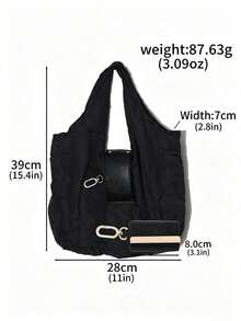 Foldable Keychain Shopping Bag, Large Capacity Reusable Portable Shopping Bag, Multi‑Scene Use For Supermarket, Travel, Beach, Daily Use, Back To School - Multicolor - View 7