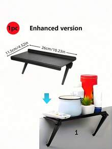 Wall Mount Router Shelf, Carbon Fiber Texture ABS Plastic Floating Wall Shelf For WiFi Router Modem TV Box Set Top Box, No Drilling Adhesive Storage Rack With Cable Management, Space Saving Organizer For Living Room Bedroom Office - Black - View 11