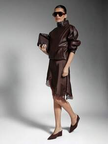 SHEIN SHUZIA حذاء نسائي بمقدمة مدببة مع بطانة داخلية، كعب إسفين، صنادل، نعل مسطح، صنادل نصفية، ملابس خارجية صيفية - قهوة بني - مشاهدة 6