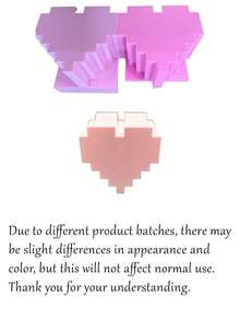 1Pc Vintage Heart Pixel Game Controller Stand, Pink & White, Non‑Slip Stable Base, Desktop Decor Accessory, Stand Only, Compatible With Game Controller - Multicolor - View 7