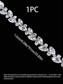 1-Inch Crystal Chain - 90cm Crystal Diamond Roll With Sparkle, Diamond Chain For DIY Crafts, Home And Clothing Decoration, Fashion Accessories, Crystal Diamond Sparkle - multicolor - View 14