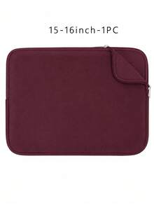 1pc Laptop Sleeve Bag, Fits 11/13//15/16 Inch Notebooks - Ultra Slim Protective Case, Soft Lining, Universal Size - Compatible With Air Pro Essential, Xps Protector, Hp Pavilion Cover, Swift Shield, Zenbook Guard, Essential For Office - Burgundy - View 10