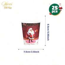 Muroi Mono 25/100 Pieces Of Disposable Party Supplies, Including Disposable Paper Plates, Napkins, Cups, Suitable For Dessert Service, Party Decorations, Various Events, And Gatherings, Including Christmas. - Style 3 - View 11