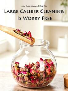 Transparent Glass Sealed Jar For Storage Of Nuts, Grains, Tea Leaves And Other Small Items - Multicolor - View 5