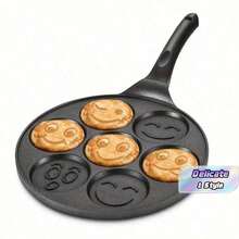 1 Pc Mini Pancake Griddle, Mini Pancake Pan, Pancake Maker With 7 Mold Design, Cookware, Kitchenware, Kitchen Supplies, Kitchen Items - View 1