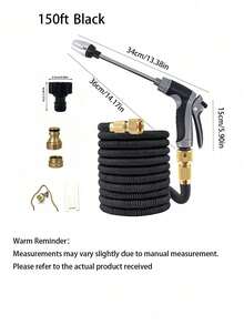 Set High Pressure Telescopic Car Wash Hose With Adjustable Water Spray Gun, Garden Hose Kit, Universal For European And American Markets - 7PCS - View 13