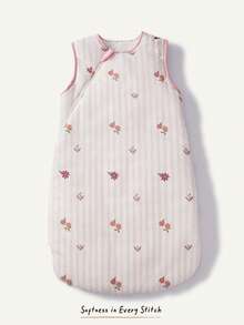 Cozy Pixies 1 Piece Baby Sleeping Bag, Thick Striped Flower Cute Sleeping Bag, Two Ways To Wear, Removable Sleeves To Wear - Multicolor - View 6