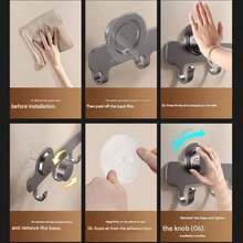 Strong Suction Door Hook, Heavy Duty, Suitable For Home Entrance And Coat Hanger - Multicolor - View 4
