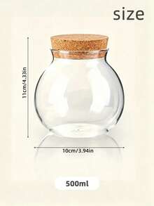 Transparent Glass Sealed Jar For Storage Of Nuts, Grains, Tea Leaves And Other Small Items - Multicolor - View 12