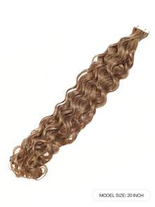 Water Wave Tape In Hair Extensions Remy Human Hair #30 Brown 20Pcs 50G Virgin Hair Extensions Real Hair Extensions Natural Real Hair Extensions - S30 - View 3