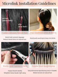 50 Strands Micro Loop Hair Extensions Real Human Hair P18/22#Balayage Caramel Blonde To Bleach Blonde Microbead Hair Extensions Utral Smooth And Super Soft SilkyStraight Micro Loop Healthy  Human Hair Extensions For Woman - S18A/613A - View 14