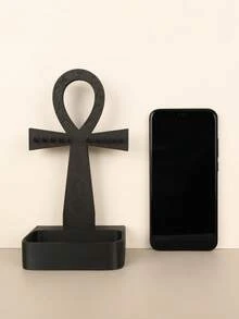 1PC Standard Size Ancient Egyptian Ankh Symbol Shaped Jewelry Organizer Stand With Holds Rings Earrings Necklaces Bracelets Compact Sturdy Non Slip Base Easy Access Desktop Storage Rack For Vanity Dresser Bedroom Office Home Decor Essential - Black - View 9