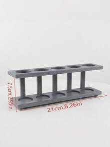 1PC Multi Slot Drainage Quick Dry Space Saving Modern Toothbrush Holder Organizer Stand Rack With Toothpaste Shelf For Electric Toothbrush Bathroom Vanity Countertop Dressing Table Hotel Dorm Home Christmas Birthday Gift Must Have - Grey - View 2