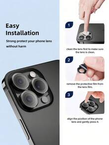 Miếng dán bảo vệ ống kính camera sau điện thoại bằng kính cường lực HD trong suốt màu bạc, chống trầy xước, chống vân tay, chống bụi - Mã trung bình - Xem 6