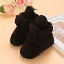 Winter Soft-Soled Baby Shoes, Warm And Non-Slip, Suitable For 3-6-12 Months Baby Toddler Boots - Black - View 3