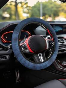 1PC Blue Tie Dye Car Steering Wheel Cover Neoprene Elastic Steering Wheel Protector Universal Fit For Most Cars Trucks Breathable Sweat Absorbing Anti Slip Washable Auto Interior Decor Accessories - A - View 2