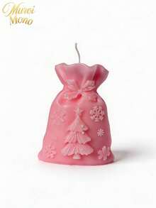 Muroi Mono 1pc/3pcs Christmas Tree Gift Bag Shaped Aromatherapy Candles, 3D Pleated Layered Christmas Candles, Holiday Home Dining Table Decorations, Holiday Gifts - Christmas gift bag - View 10