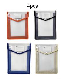 1 cái/2 cái/4 cái túi đựng hồ sơ A4 sọc chéo màu, túi đựng giấy tờ, túi đựng hồ sơ trong suốt 3D, túi đựng bìa hồ sơ, túi lưu trữ sản phẩm, túi đựng hồ sơ đứng, túi đựng hồ sơ văn phòng dạng phong bì, văn phòng phẩm, hợp đồng, quay lại trường học, đồ dùng học tập - Nhiều màu - Xem 15