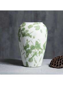 Handmade Chinese Style Vase Decor, New Chinese Retro Ceramic Thick Pottery Large Flower Pot - Flowerpot - View 3