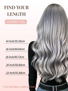 50 Strands Microlink Hair Extensions Human Hair, Silver Gray Micro Loop Design, Silky Straight Micro Bead Texture, Premium Healthy Remy Hair, Easy To Install, Ideal For Women Daily Styling, Hair Volume Boosting And Halloween Cosplay Occasions - SSilver Gray - View 9