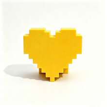 1Pc Vintage Heart Pixel Game Controller Stand, Pink & White, Non‑Slip Stable Base, Desktop Decor Accessory, Stand Only, Compatible With Game Controller - Multicolor - View 12