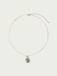 Glisma 18K Glass Diamond Necklace - Gold - View 20