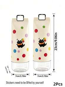 Joivida 1pc/2Pcs Portable Travel Toothbrush Holder Case, Wide Opening Toothpaste Toothbrush Storage Container, Drinking Cup With Metal Carry Clip, Cute Polka‑Dot Cat Design, For Travel Camping Home Bathroom Accessories - Multicolor - View 15