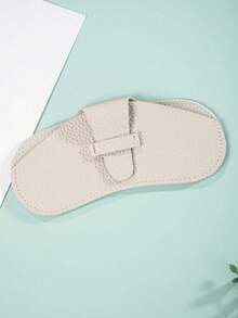 1PC Lychee Leather Foldable Glasses Case Scratch Proof Crush Proof Portable Eyewear Pouch For Travel Commute Daily Use Lightweight Durable Protective Fashion Glasses Storage Bag Gift - View 10