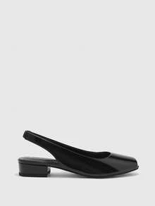 CUCCOO BIZCHIC Spring And Summer Ladies Elegant Fashion Commuting Casual Glossy Solid Color Open Toe Shoes Fall Shoes - Black - View 2