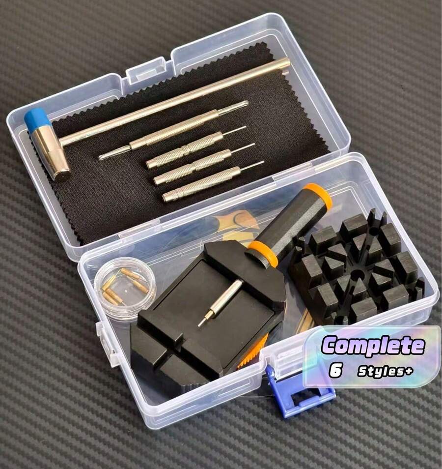Advanced Watch Bracelet Removal Tool, Bracelet Tool Kit, Repair Kit For Adjusting, Replacing, And Resizing Watch Bracelets, Bracelet Removal Tool, Bracelet Adjustment And Repair Tool Kit - Blue Hammer Pro Advanced Set - View 1