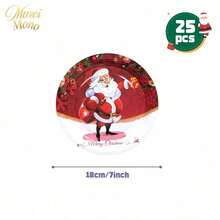 Muroi Mono 25/100 Pieces Of Disposable Party Supplies, Including Disposable Paper Plates, Napkins, Cups, Suitable For Dessert Service, Party Decorations, Various Events, And Gatherings, Including Christmas. - Style 3 - View 9
