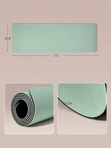GLOWMODE Find Your Zen Extra-Wide Yoga Mat With Dual-Sided Non-Slip Grip & Sweat-Resistant Finish Yoga Pilates Studio Gym Workout Fitness Wellness Accessory - Green gray - View 9