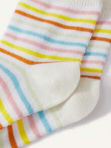 Cozy Pixies 5 Pairs Of Cartoon Little Lion Star Pattern Socks Colored Striped Socks Children's Socks Baby Cute Versatile Travel Socks - Multicolor - View 9