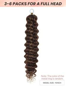Boho Braids Feather Crochet Human Hair Highlight 4/30 Deep Wave Human Hair Extensions Pre Separated Knotless Handmade Crochet Hair For Braiding Pre Looped 16-22Inch - S4/30 - View 3