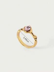 Glisma 1Psc Women's Single Ring - Gold - View 25