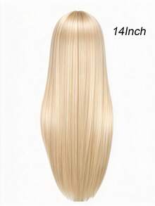 13x6 High-Definition Lace Straight Hair Wig, 200% Density, Wear And Go, Lace Closed Wig - Platinum - View 14